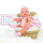 Papusa Artizanala cu miros de vanilie - Rubi nou-nascut (45 cm) TSG202