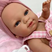 Papusa Artizanala cu miros de vanilie - Vichy bebelus cu hainute roz (37 cm) TSG1402