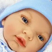 Papusa Artizanala cu miros de vanilie care vorbeste - Nana albastru nou-nascut (45 cm) TSG7111