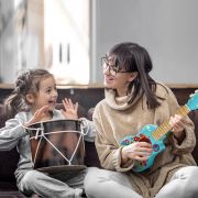 Jucarie din lemn - Chitara cu flori TSGE0600A