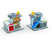 Jucarie din lemn - Set tren si servicii de urgenta (55 piese) TSGE3736A