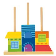 Jucarie din lemn de stivuit - Casa curcubeu TSG90235