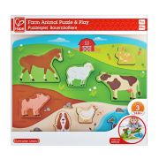 Puzzle din lemn - Animale de la ferma 3D TSGE1454A