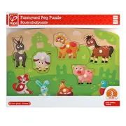 Puzzle din lemn cu butoni - Animale de la ferma TSGE1408A