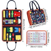 Carte senzoriala textila Montessori cu multiple activitati pentru copii mici KidsCare SUPKC-CSTM