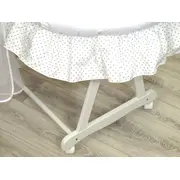 Cos Bebe Cu Suport Pe Roti, Saltea, Lenjerie Si Baldachin, I Love You Pjb84227