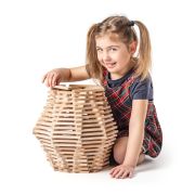 Jucarie din lemn - Caramizi natur Karla (200 piese) TSG90654