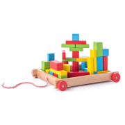 Jucarie din lemn - Carucior cu cuburi TSG90007