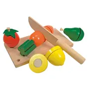 Jucarie din lemn - Legume si fructe de taiat TSG90081