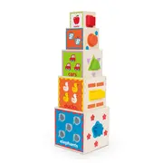 Jucarie din lemn - Piramida de stiviut creativa TSGE0413A
