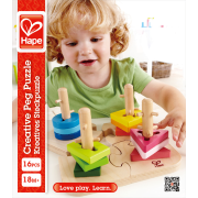 Jucarie din lemn - Puzzle creativ cu forme TSGE0411A
