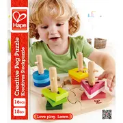 Jucarie din lemn - Puzzle creativ cu forme TSGE0411A