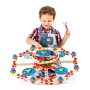 Jucarie din lemn - Set constructie inginer (340 piese) TSG90893