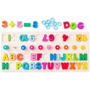 Jucarie din lemn - Tabla  didactica cu cifre si litere TSG90223