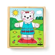 Puzzle din lemn - Imbraca pisica TSG90019