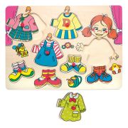 Puzzle din lemn cu butoni - Imbraca-o pe Carolina TSG90319