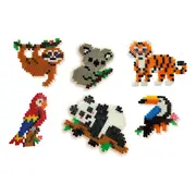 Set creativ copii - Margele de calcat cu Animale din Jungla Beedz TSG06303