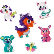 Set creativ copii Beedz &ndash; Margele de calcat Funpins animale TSG06217