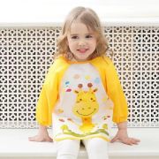 Baveta impermeabila cu manecute lungi - Girafa vesela AD-BV-25-C2