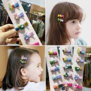 Set de 5 clame colorate pentru par - Iepurasi AL-EL-67