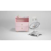 Lionelo - Balansoar multifunctional Bella, Electric, Scaun reglabil, Ecran tactil si telecomanda, 6 miscari unice, 5 viteze, Cu melodii, Gri BYNLO-BELLA_GREY_CONCRETE