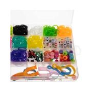 Set creativ elastice loom colorate cu organizator si accesorii, 1500 piese Kruzzel MY18061 BBJMY18061_Initiala