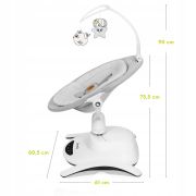 Lionelo - Balansoar multifunctional Bella, Electric, Scaun reglabil, Ecran tactil si telecomanda, 6 miscari unice, 5 viteze, Cu melodii, Gri BYNLO-BELLA_GREY_CONCRETE
