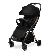 Lionelo - Carucior sport Julie One, De la nastere, Greutate redusa, Cu accesorii, Cadru din aluminiu, 0-22 kg, Conform cu standardele europene de securitate EN1888-1 si EN1888-2, Negru/Auriu BYNLO-JULIE_ONE_BLACK_GOLD
