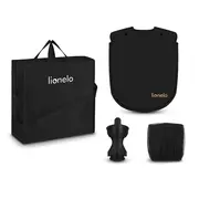 Lionelo - Carucior sport Julie One, De la nastere, Greutate redusa, Cu accesorii, Cadru din aluminiu, 0-22 kg, Conform cu standardele europene de securitate EN1888-1 si EN1888-2, Negru/Auriu BYNLO-JULIE_ONE_BLACK_GOLD