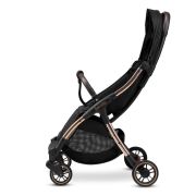 Lionelo - Carucior sport Julie One, De la nastere, Greutate redusa, Cu accesorii, Cadru din aluminiu, 0-22 kg, Conform cu standardele europene de securitate EN1888-1 si EN1888-2, Negru/Auriu BYNLO-JULIE_ONE_BLACK_GOLD