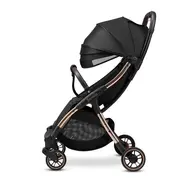 Lionelo - Carucior sport Julie One, De la nastere, Greutate redusa, Cu accesorii, Cadru din aluminiu, 0-22 kg, Conform cu standardele europene de securitate EN1888-1 si EN1888-2, Negru/Auriu BYNLO-JULIE_ONE_BLACK_GOLD