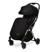 Lionelo - Carucior sport Julie One, De la nastere, Greutate redusa, Cu accesorii, Cadru din aluminiu, 0-22 kg, Conform cu standardele europene de securitate EN1888-1 si EN1888-2, Negru/Auriu BYNLO-JULIE_ONE_BLACK_GOLD