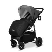 Lionelo - Carucior sport Natt, De la nastere, Cu accesorii si capotina XXL reglabila, 0 - 22 kg, Conform cu standardele europene de securitate EN1888-1, EN1888-2, Gri BYNLO-NATT_GREY_STONE