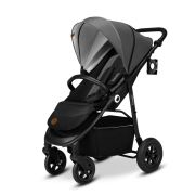 Lionelo - Carucior sport Natt, De la nastere, Cu accesorii si capotina XXL reglabila, 0 - 22 kg, Conform cu standardele europene de securitate EN1888-1, EN1888-2, Gri BYNLO-NATT_GREY_STONE