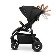 Lionelo - Carucior sport Natt, De la nastere, Cu accesorii si capotina XXL reglabila, 0 - 22 kg, Conform cu standardele europene de securitate EN1888-1, EN1888-2, Negru Onyx BYNLO-NATT_BLACK_ONYX