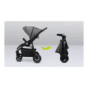 Lionelo - Carucior sport Natt, De la nastere, Cu accesorii si capotina XXL reglabila, 0 - 22 kg, Conform cu standardele europene de securitate EN1888-1, EN1888-2, Negru Onyx BYNLO-NATT_BLACK_ONYX