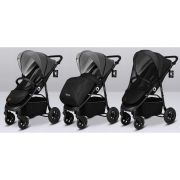 Lionelo - Carucior sport Natt, De la nastere, Cu accesorii si capotina XXL reglabila, 0 - 22 kg, Conform cu standardele europene de securitate EN1888-1, EN1888-2, Negru Onyx BYNLO-NATT_BLACK_ONYX