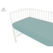 MimiNu - Cearceaf cu elastic pentru patut 120X60 cm, Din bumbac certificat Oeko Tex Standard 100, Colectia Royal, Nepal Green BYN6426972021685