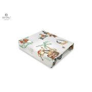 MimiNu - Cearceaf cu elastic pentru patut leagan sau patut co-sleeper, Dimensiune 90x40 cm, Din bumbac certificat Oeko Tex Standard 100, Design, Pirates Natural BYN6426972021180