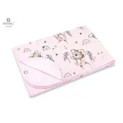 MimiNu - Paturica moale cu doua fete, Dimensiune 75x100 cm, Din bumbac certificat Oeko Tex Standard 100, Design, Little Ballerina Pink BYN6426972020978