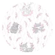 MimiNu - Paturica pufoasa cu doua fete, Dimensiune 75x100 cm, Din tesatura de catifea si bumbac, Materiale certificate Oeko Tex Standard 100, Lulu Rose BYN6426972020695