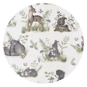 Miminu - Cearceaf cu elastic, Din bumbac certificat Oeko Tex Standard 100, Pentru pat 160x80 cm, Design, Calm Forest Natural BYN6426972022040
