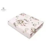 Miminu - Cearceaf cu elastic, Din bumbac certificat Oeko Tex Standard 100, Pentru pat 160x80 cm, Design, Little Ballerina Pink BYN6426972021913