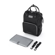 Petite&Mars - Rucsac pentru mamici, Cu 11 compartimente, Cu buzunare termice, Saltea de infasat inclusa, 30 x 42 x 15 cm, Jack, Black BYN507906