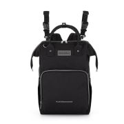 Petite&Mars - Rucsac pentru mamici, Cu 11 compartimente, Cu buzunare termice, Saltea de infasat inclusa, 30 x 42 x 15 cm, Jack, Black BYN507906