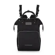 Petite&Mars - Rucsac pentru mamici, Cu 11 compartimente, Cu buzunare termice, Saltea de infasat inclusa, 30 x 42 x 15 cm, Jack, Black BYN507906