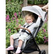 Joie - carucior pentru copii ultracompact  3 in 1 parcel oyster / i-snug shale ( carucior parcel oyster + landou ramble xl oyster + scoica auto i-snug cu tetiera reglabila, nastere - 75 cm, shale)  bbba1219peoys000set