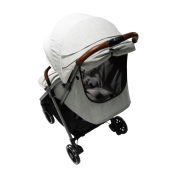 Joie - carucior pentru copii ultracompact  3 in 1 parcel oyster / i-snug shale ( carucior parcel oyster + landou ramble xl oyster + scoica auto i-snug cu tetiera reglabila, nastere - 75 cm, shale)  bbba1219peoys000set