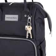 Petite&Mars - Rucsac pentru mamici, Cu 11 compartimente, Cu buzunare termice, Saltea de infasat inclusa, 30 x 42 x 15 cm, Jack, Black BYN507906
