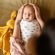 Petite&Mars - Set 2 scutece din muselina de bambus Misty Rose Rainbow, Hipoalergenice, Dimensiuni mari 120 x 120 cm, Certificate Oeko Tex Standard 100, Multicolor BYN417362